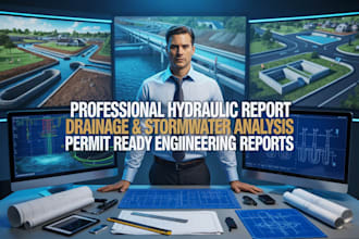 do professional hydraulic report, drainage report, stormwater analysis