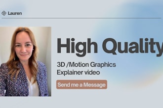 create motion graphic saas explainer video, 3d animation video