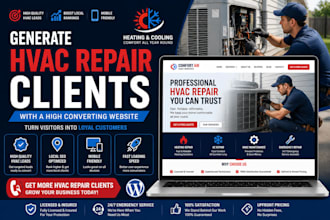 generate hvac repair clients with high converting website