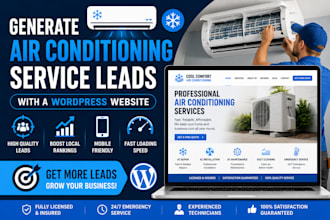 generate air conditioning service leads with wordpress website