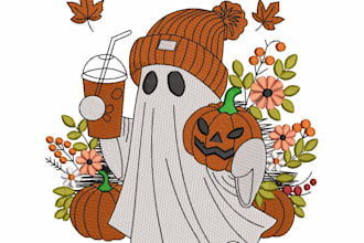 do embroidery digitizing design into dst pes file in 1 hour