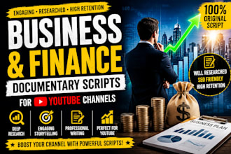 write a engaging bussiness and finance documentry