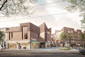 turn your sketch into professional 2d floor plan, realistic 3d building facade