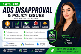 fix ads disapproval for crypto, forex, affiliate ads, gamble ads, igaming ads