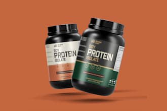 design vitamin and capsule supplement label packaging