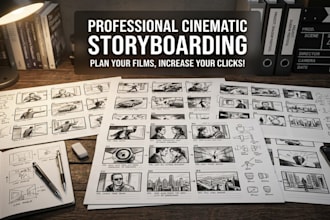 create cinematic storyboards for films commercials and music videos