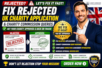 fix your rejected UK charity application, respond to charity commission queries