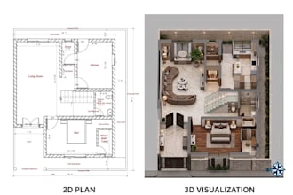 create ai powered 3d floor plan with furniture layout