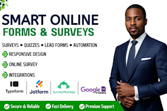 build smart typeform, jotform, surveymonkey survey and lead capture forms