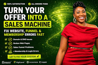 help you fix error on your website and funnel