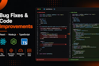 fix bugs and improve your react and nodejs web application