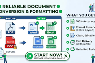 convert PDF to word, excel or google docs accurately