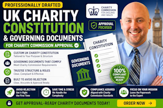 draft UK charity constitution and governing documents for charity commission