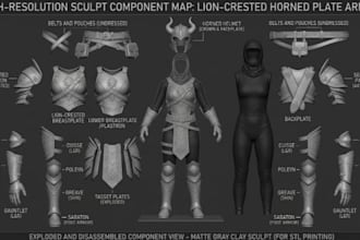 design 3d wearable cosplay model, custom cosplay model, anime cosplay stl file