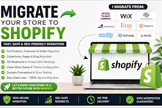 migrate your woocommerce wix squarespace bigcommerce or etsy store to shopify