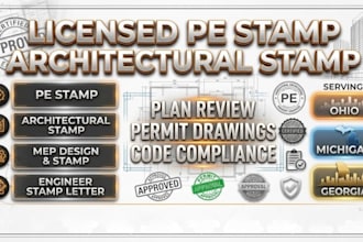 licensed pe stamp, ohio pe stamp, michigan pe stamp, georgia pe stamp