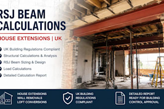 do UK structural calculations for rsj beams and house extensions