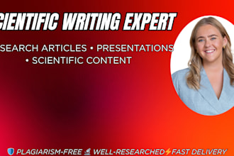 write unique articles and presentations in biochemical and medical sciences