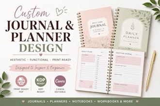 design aesthetic journals, planners and notebooks