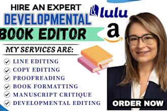 do professional book editing, manuscript formatting, proofreading and structural