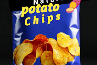 design premium snack packet and food packaging design