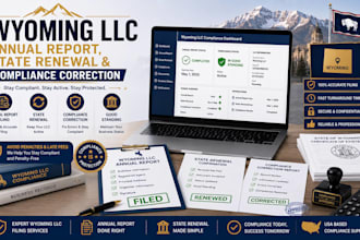 file wyoming llc annual report, state renewal and compliance correction