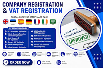 do company registration and vat in estonia spain uk germany france, ireland, ksa