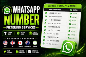 filter and verify whatsapp numbers for business leads