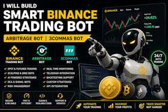 build smart binance trading bot, arbitrage bot, 3commas