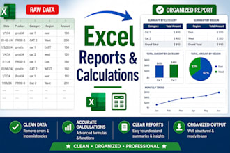 create simple excel reports and calculations