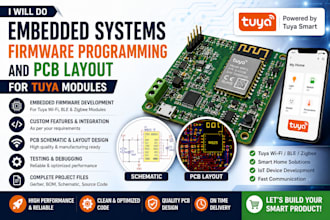 do embedded systems firmware programming and pcb layout for tuya modules