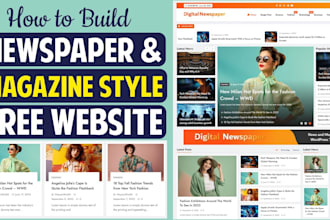 create wordpress magazine website, blog website, news press release platform