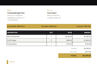 provide a standalone PHP PDF generator script for invoices and reports