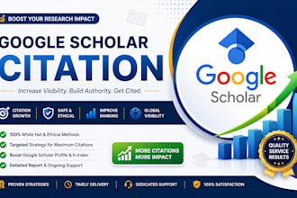 increase google scholar citations, journal citations, and researchgate