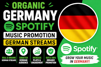 organic germany spotify music promotion, german streams