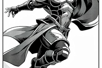 draw comics or webtoon panel in manga