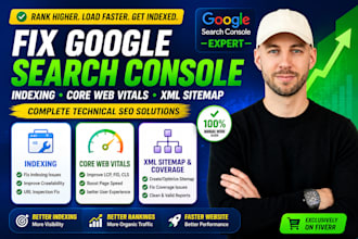 fix google search console indexing core web vitals, XML sitemap, coverage issues