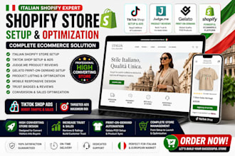 setup italian shopify tiktok shop ads judge me shopify product review app gelato