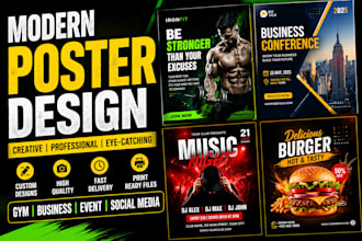 create modern poster design for brand