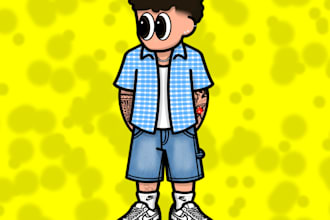 create urban street art illustration for print poster