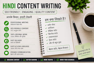 write engaging hindi website content for business