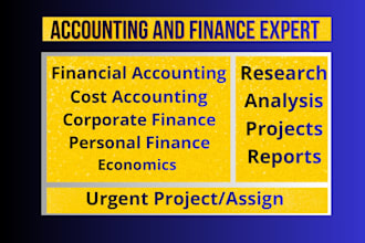 do accounting and finance assigned, business and management