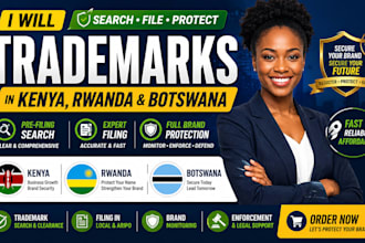search and file trademarks in kenya rwanda botswana for brand protection