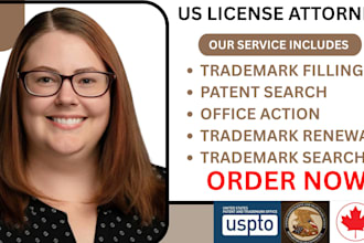 be your US trademark attorney registration, and patent filling