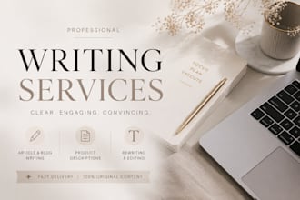 write product descriptions or rewrite text professionally