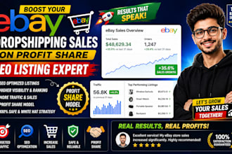 boost ebay dropshipping sales on profit share with SEO listing