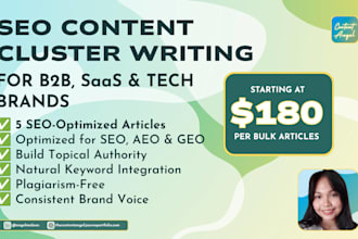 write an SEO content cluster for b2b and saas brands