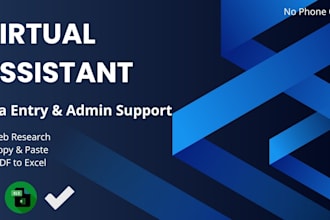 dedicated virtual assistant for data entry and web research