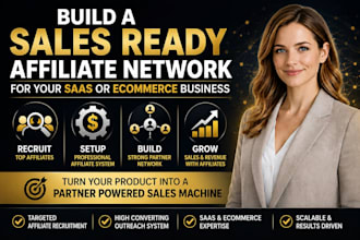 build a sales ready affiliate network for your saas or ecommerce business