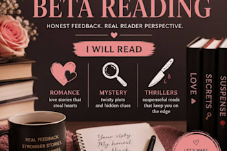 beta read your novel and give honest reader feedback